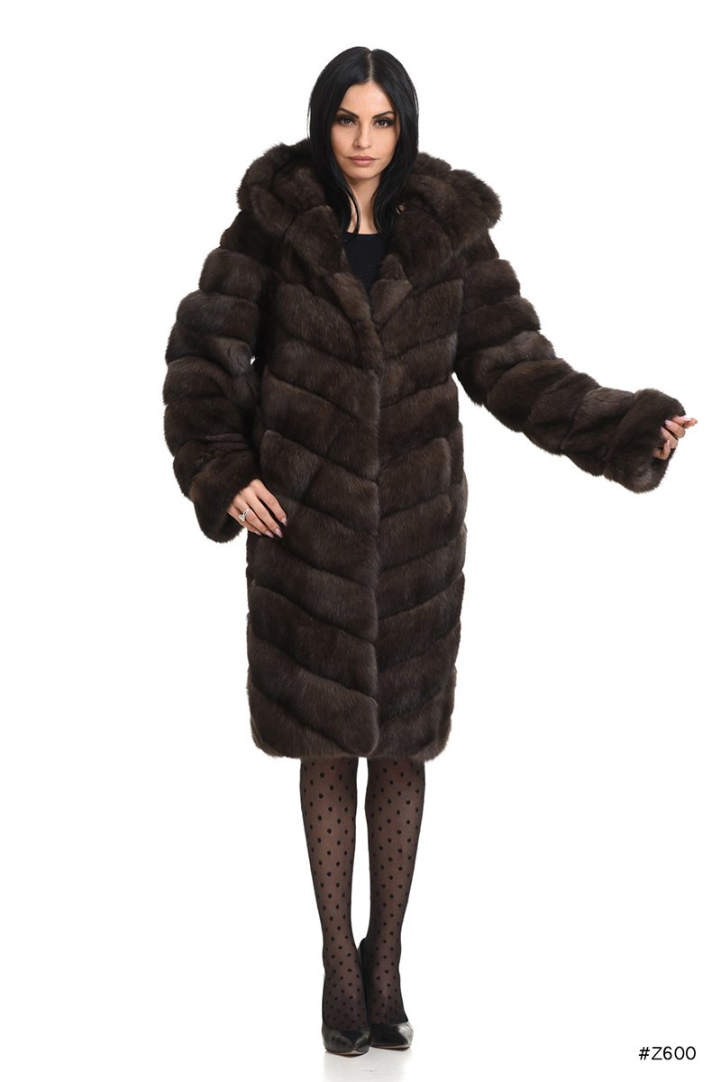 Transformer sable coat / vest with hood - Manakas Frankfurt