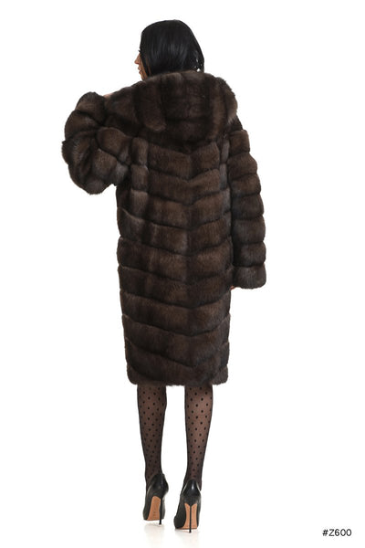 Transformer sable coat / vest with hood - Manakas Frankfurt