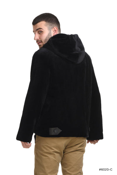 Men's sportive hooded sheared mink jacket - Manakas Frankfurt