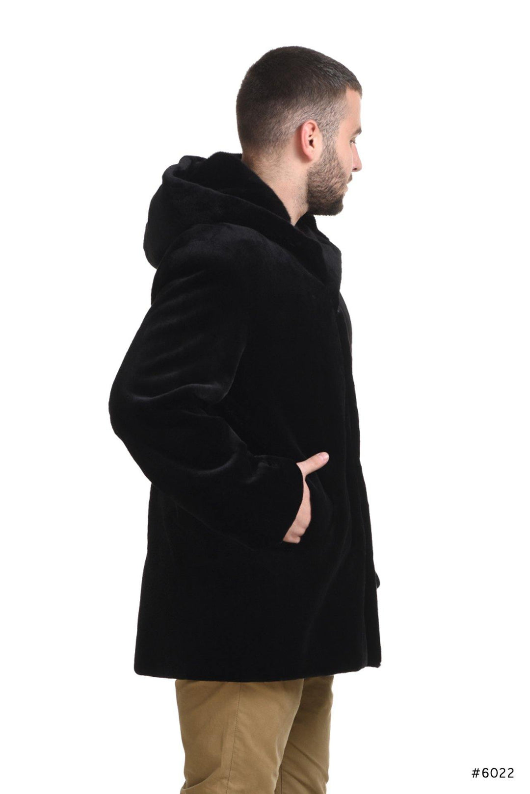 Men's hooded sheared mink jacket - Manakas Frankfurt