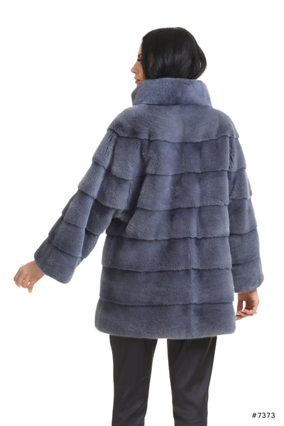 Cozy long mink jacket