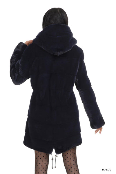 Exclusive hooded mink parka jacket - Manakas Frankfurt
