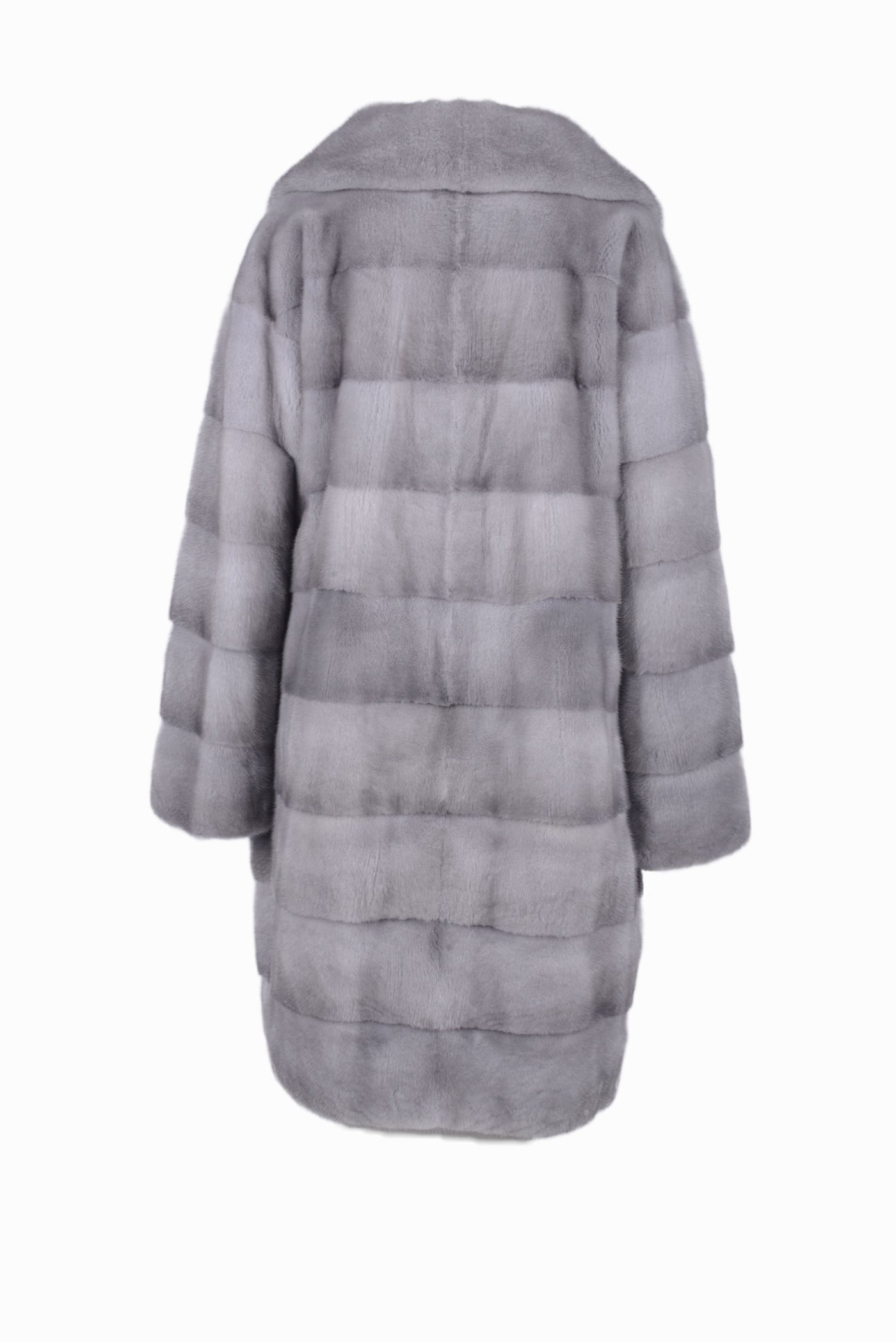 Classy basic mink fur coat with english collar