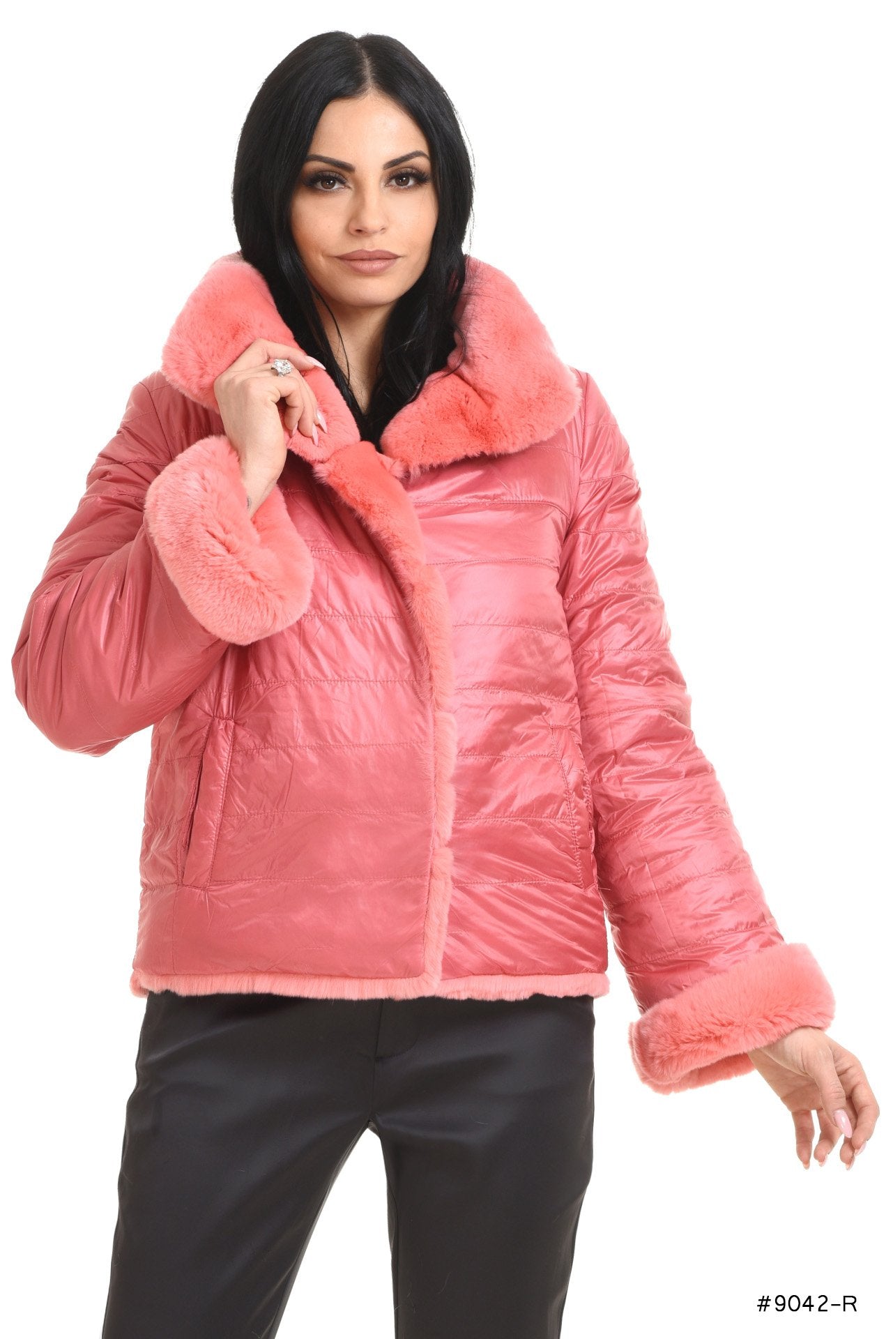 Rosa Reversible Rex Rabbit Fur Jacket