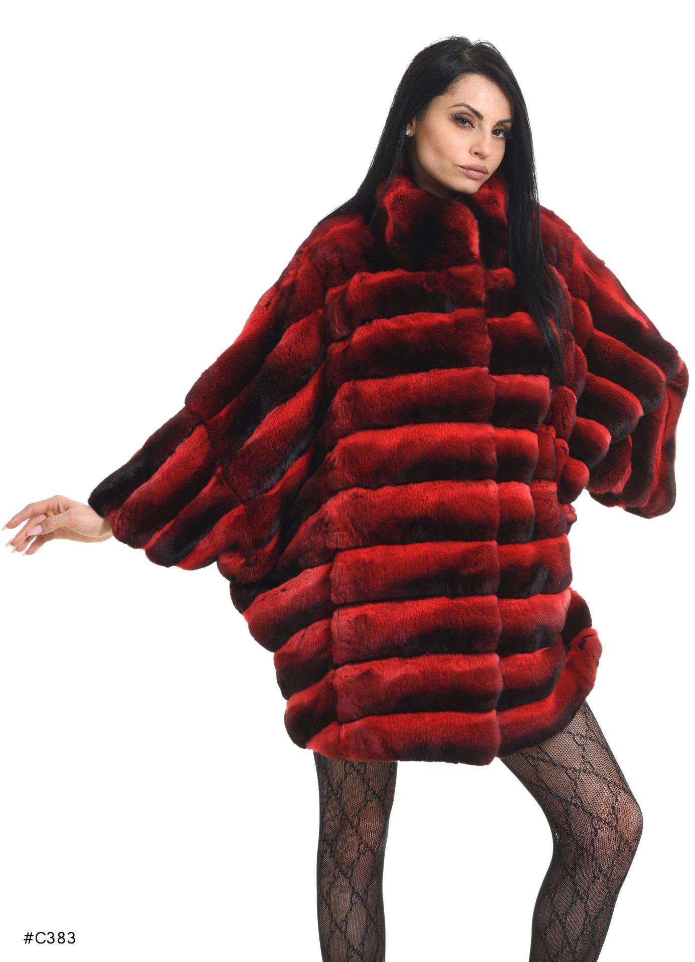 Chinchilla Oversize kimono jacket - Manakas Frankfurt