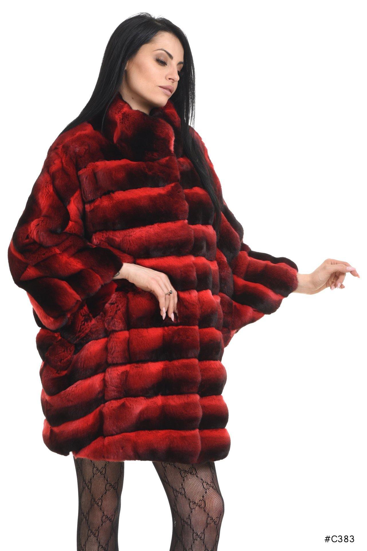 Chinchilla Oversize kimono jacket - Manakas Frankfurt