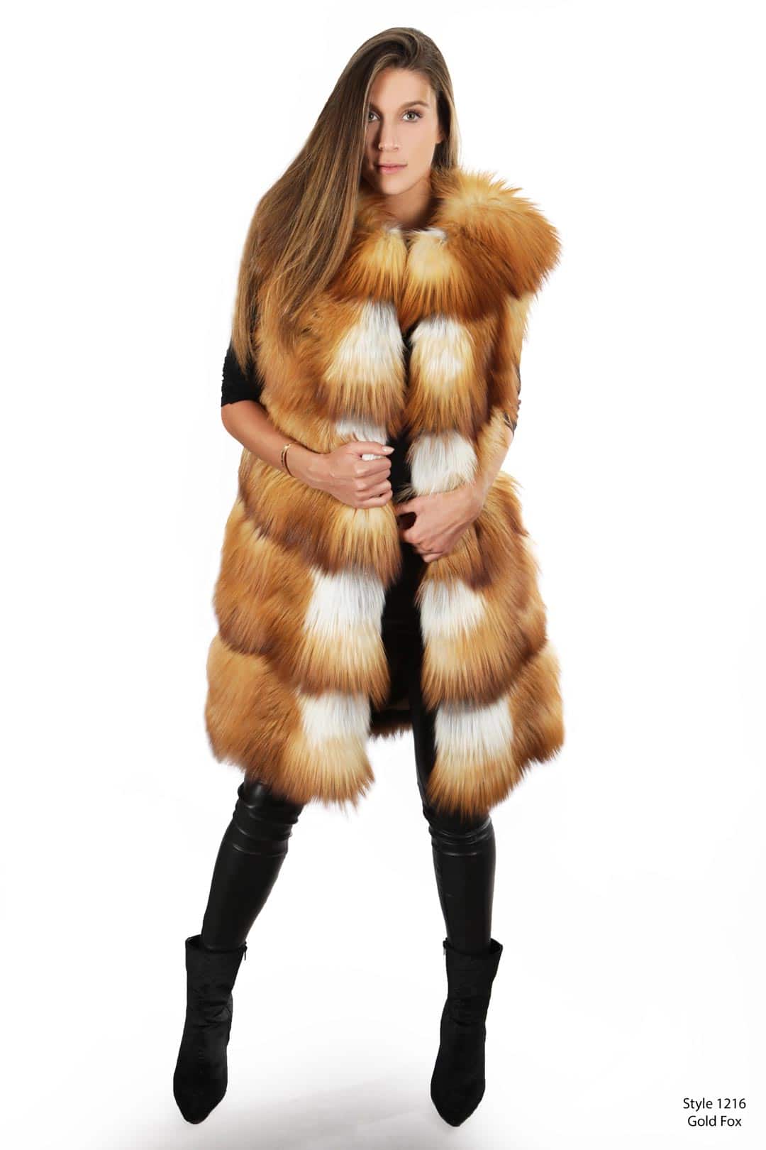Maxi-Vest from Red Fox fur