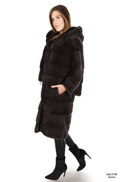 Mink coat with Hood