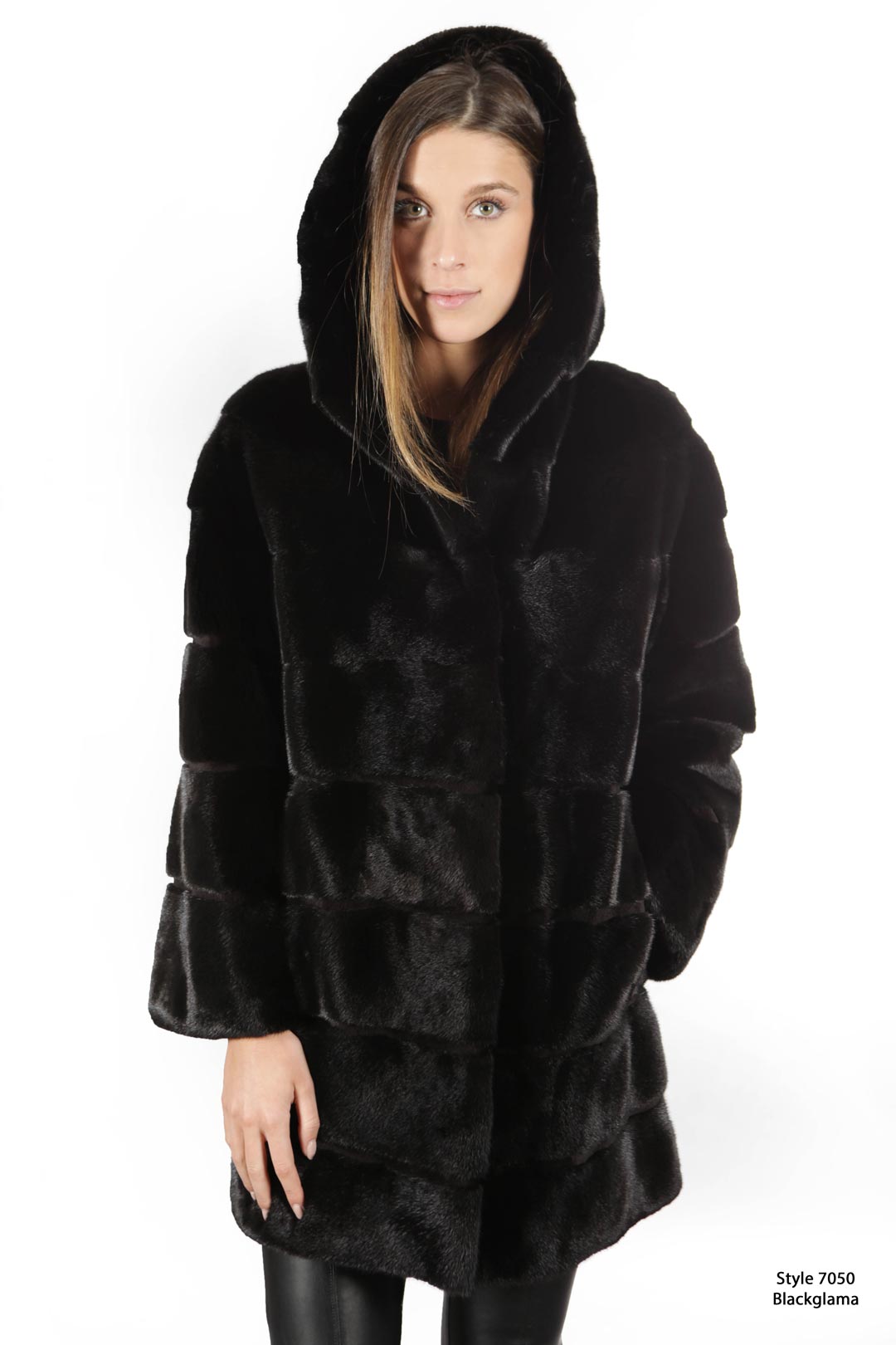 Blackglama hooded coat - Manakas Frankfurt