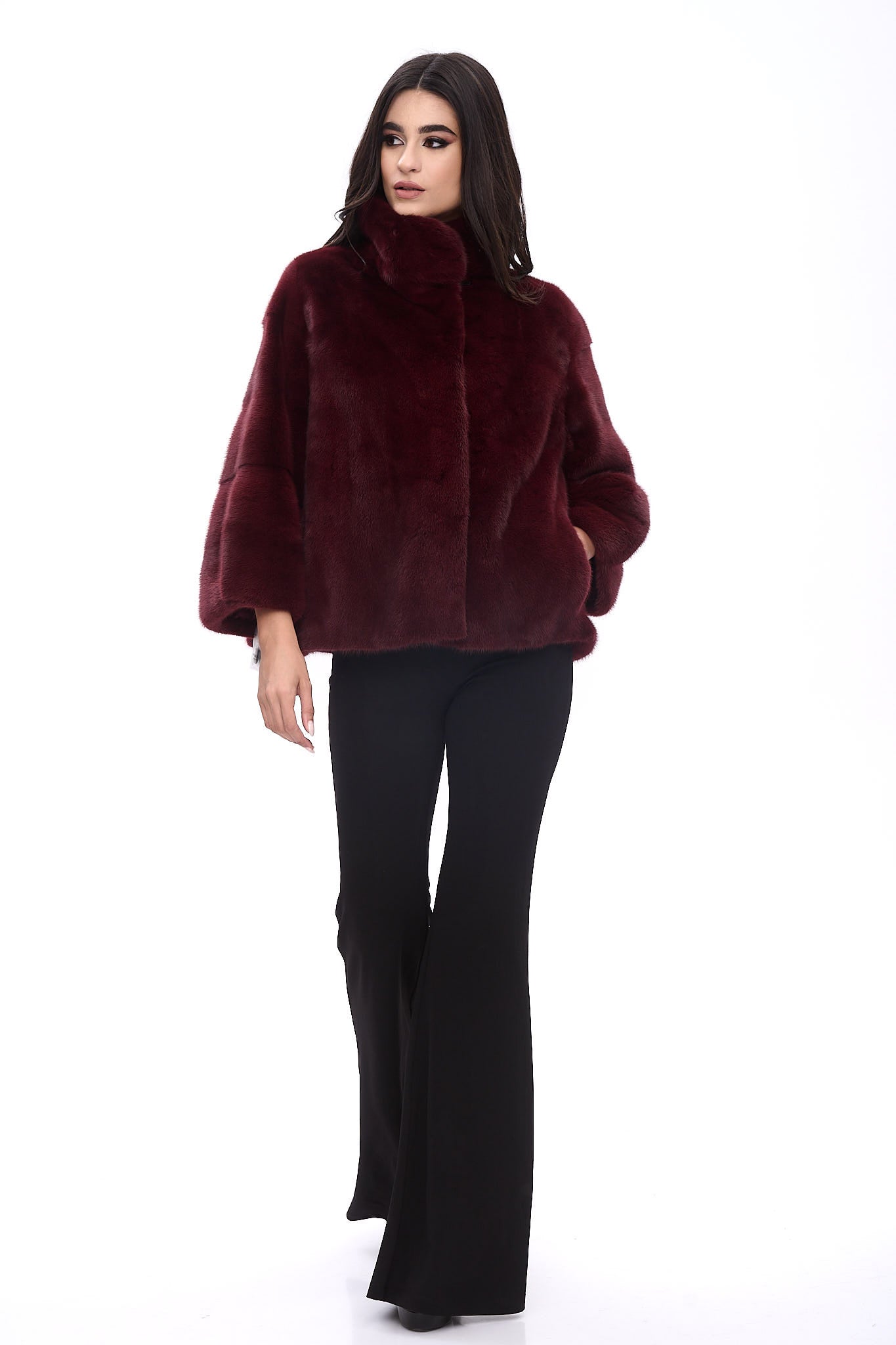 Roomy jacket with bell sleeves
